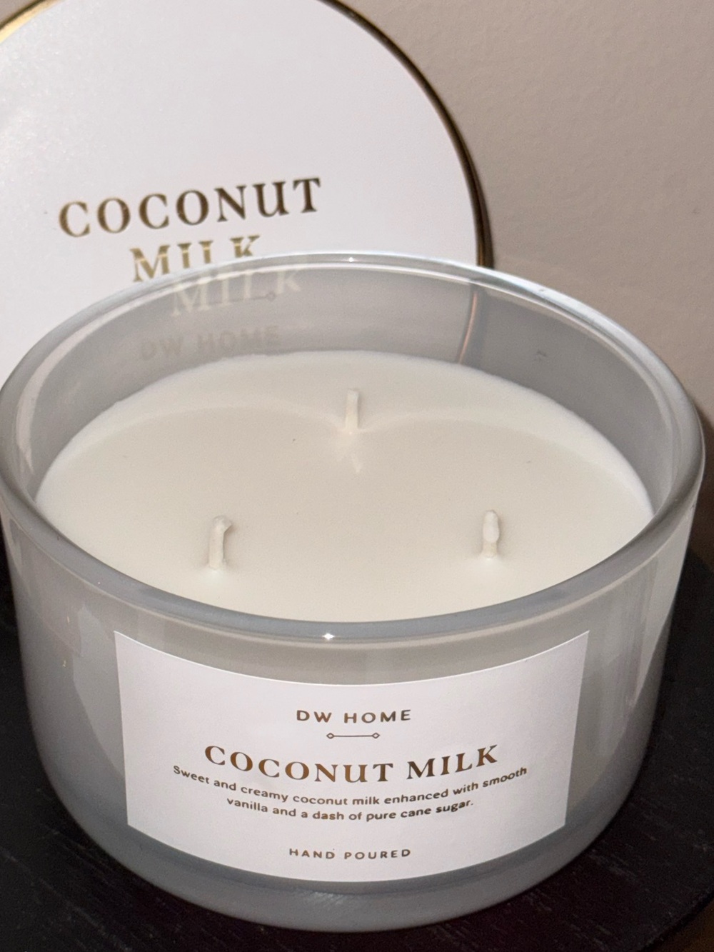 Large DW HOME 3 Wick COCONUT MILK Scented Candle